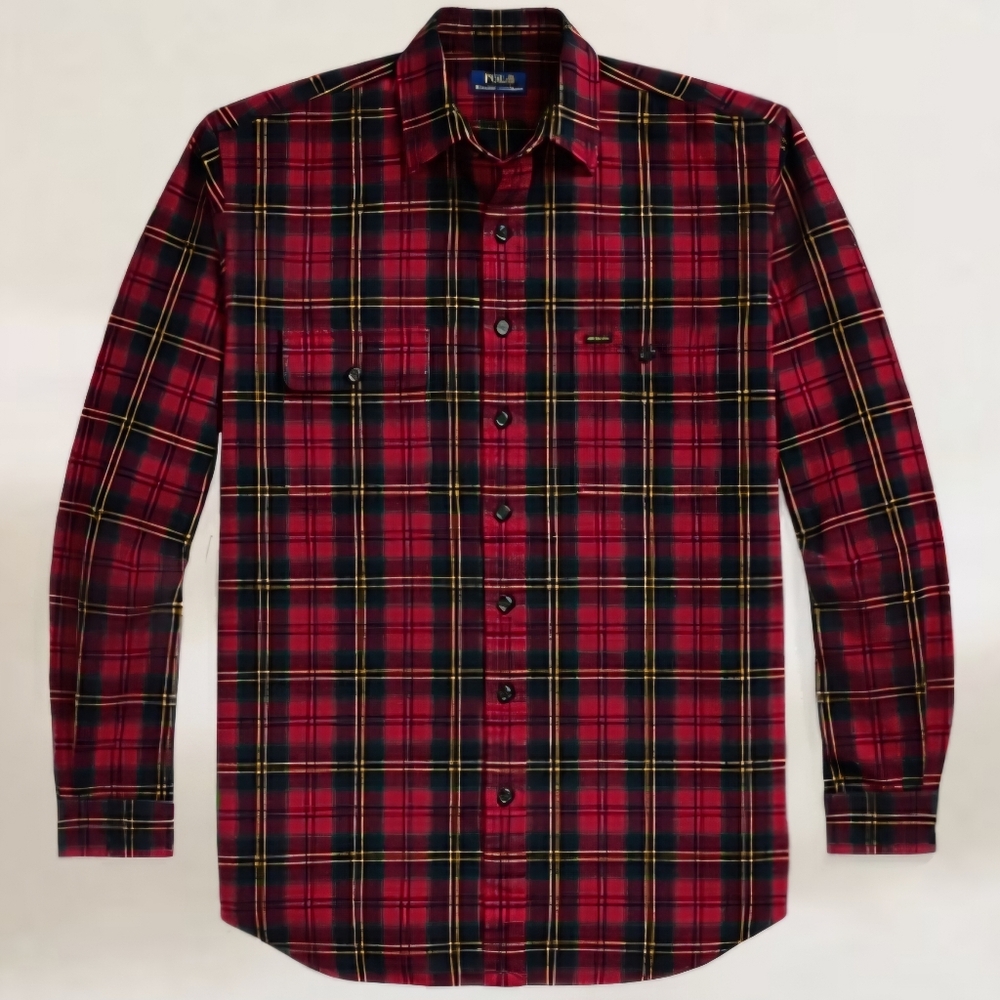 NWT Polo Ralph Lauren Brushed Oxford Button Down Plaid Shirt - Size 4XB